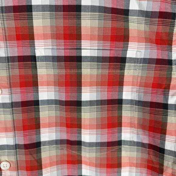 Patagonia Button Up Shirt Mens Medium Red Plaid Organic Cotton Short Sleeve - Picture 5 of 7